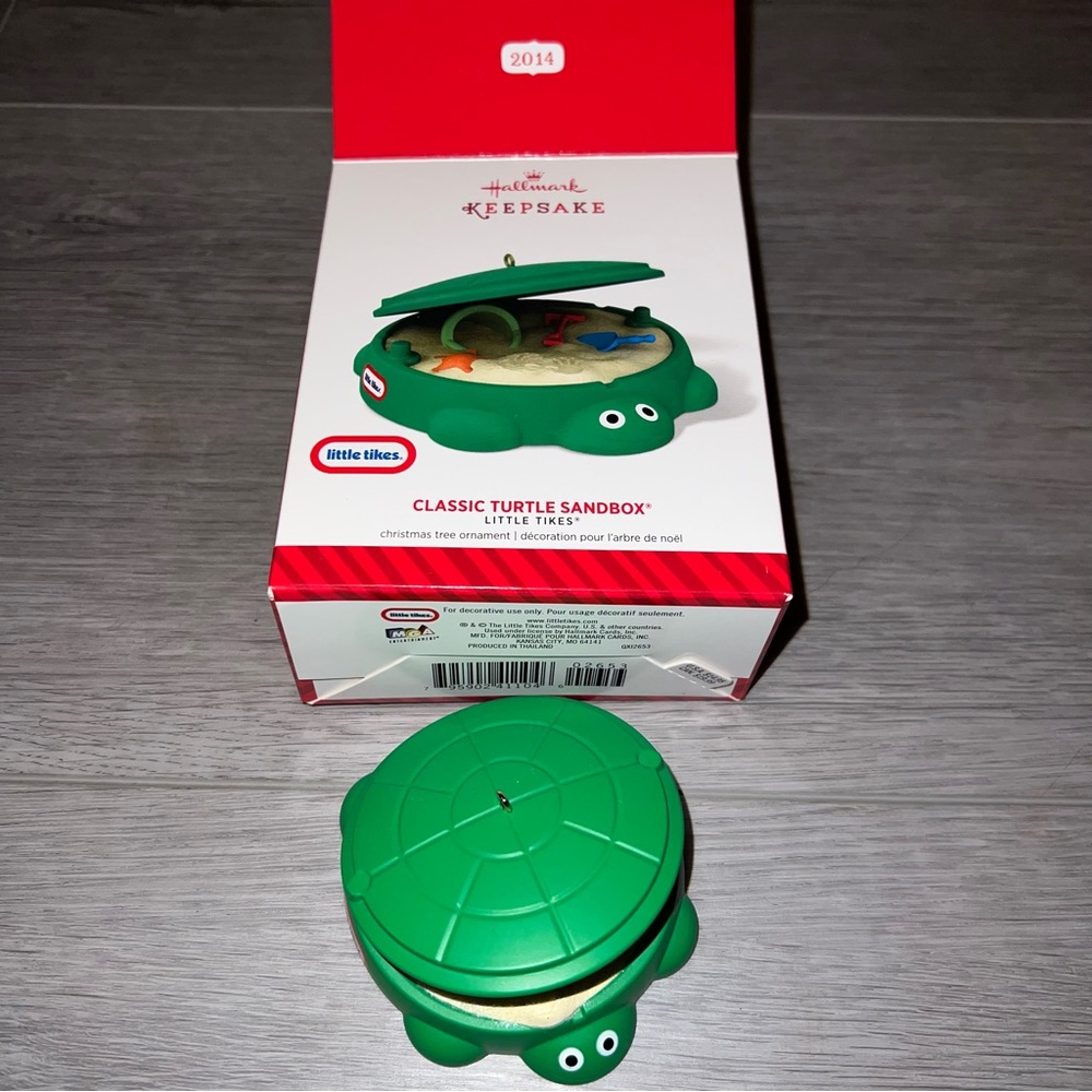 2014 Hallmark Keepsake Ornament Little Tykes Classic Turtle Sandbox Sand Toys